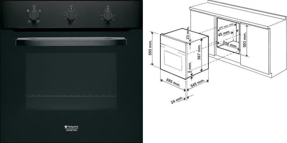Духовой шкаф высота 45 ширина 56